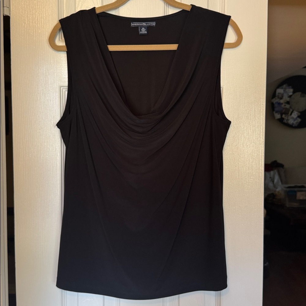 American Living Black Sleeveless Top